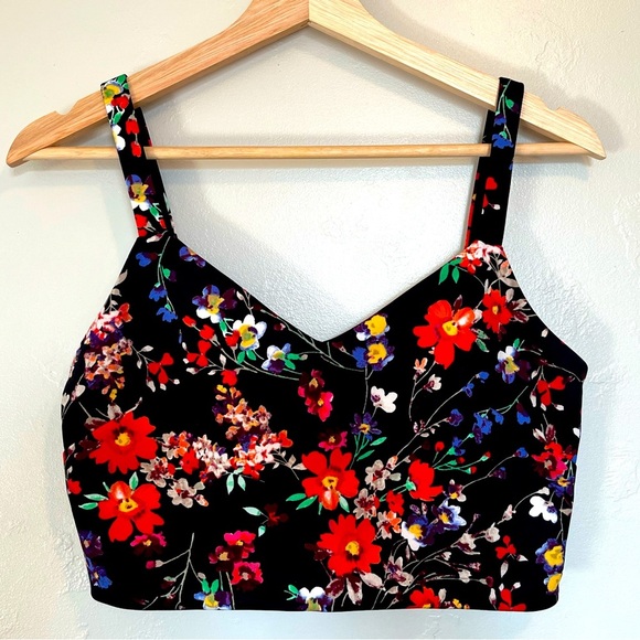 Express Floral Black Cropped Tank - Picture 1 of 10